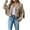 Khaki, variant on jsaierl Women Fringe Jacket Faux Suede Cardigan with Tassel Long Sleeve Lapel Vintage Cropped Coats Motor Biker Outerwear