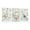 thumbnail image 1 of Cuadro Decorativo Tríptico Vertical Pájaros Con Flores Canvas Revolution  Set De 3 Cuadros 30x45 cm, 1 of 5