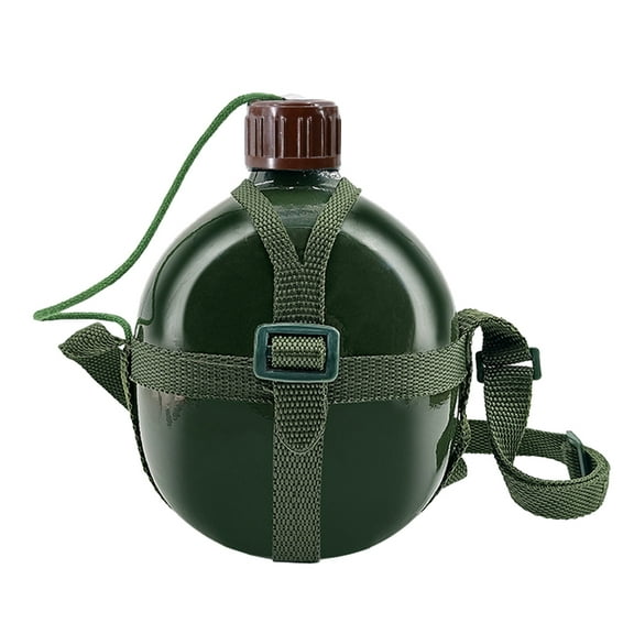 Sylvtty Military Water Bottle Adjustable Strap Water Container Large Capacity Canteen Kettle for Outdoor Camping Hiking Travel Fishing
