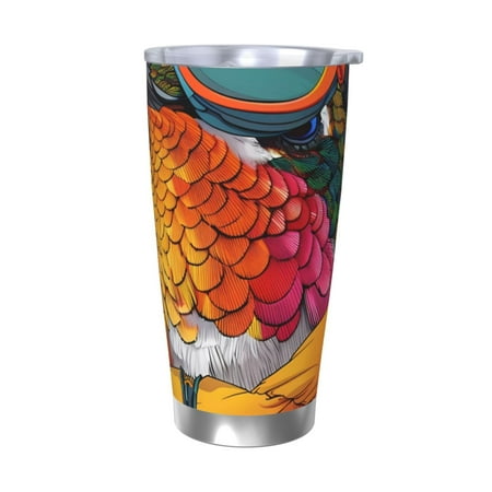 

Junzan Hip Hummingbird In Jacket for 20oz Stainless Steel Insulated Car Cup with Spillproof Lid - Insulated Coffee Mug Thermal Cup-Without Straw