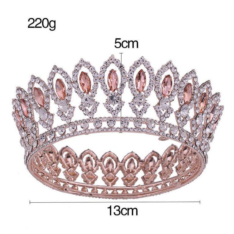 Luxury Baroque Tiara and Crown Crystal Rhinestone Full Circle Queen Bride Hair jewelry Diadem Wedding Bridal Hair Access