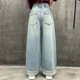 thumbnail image 4 of WILLBEST Pantalones Mujer Pantalones Vaqueros de Pierna Ancha para Niñas, Cintura Elástica, Informales, Con Lazo, Ropa de Calle para Adolescentes de 5 a 17 Años 11-12 Years, 4 of 8