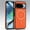 Orange, variant on For Google Pixel 9A Phone Case,Compatible with Mag-Safe,Anti-Scratch Fiber Pattern PU Leather Back Design,PC + TPU Hybrid Shockproof Non-Slip Protection,Durable Thin Phone Case,Orange