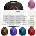 thumbnail image 4 of RKSTN Crew Neck Sweatshirts for Men Carnival Graphic Print Oversized Versatile Fleece Sweatshirt Mens Casual Round Neck Relaxed Fits Comfy Pullover Carnival Party Sweatshirt Top Fall Winter Clothes, 4 of 7