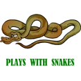 thumbnail image 2 of CafePress - Plays With Snakes.T... - Cute Infant Baby Football Bodysuit, 2 of 3