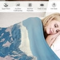thumbnail image 3 of Orinice Mountain Range Trees Blue Sky Warm Lightweight Blanket Soft Fleece Throw Blanket for All Seasons - Living Room Sofa Decor Cow Gifts Blanket 60x80in, 3 of 6