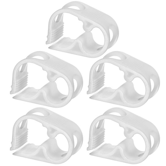 Uxcell 5-Pack Adjustable Plastic Tubing Clamps 1/4-1/2 Inch Water Flow Control Tube Clip for Beer Bottle [White]