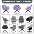 thumbnail image 6 of ZIATUBLES Violet Buttefly Print Dining Chair Cover Soft Stretchable Curved Back Armchair Slipcover Modern Stylish Swivel Armchair Accent Chair Protector for Kitchen Living Room, 6 of 7