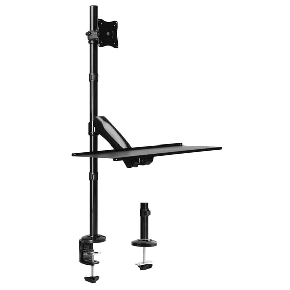 Monitor Desk Mount Adjustable Keyboard Height Workstation