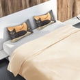 thumbnail image 5 of Yayeee Pillowcase King Size Set of 2 Satin Wrinkle Resistant Pillow Case, Orange Halloween Cat, 5 of 7