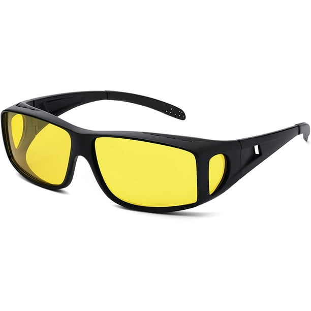 Polarized Sunglasses Fit Over Glasses, Oversized Wrap-Around Sunglasses  100% UV Protection for Men & Women Driving 
