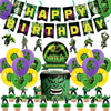 Hulk Birthday Party Supplies Movie Theme Party Decoration Include Happy Birthday Banner, Cake Topper, Cupcake Topper, Balloons, Hanging Swirl