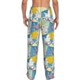 thumbnail image 3 of Uemuo Cute Poodle Dog Pattern Men's Wide Leg Palazzo Lounge Pants with Pockets Light Weight Loose Comfy Casual Pajama Pants-Large, 3 of 9