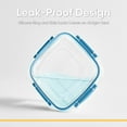 thumbnail image 3 of Superio Lock and Fresh Airtight Food Storage Containers with Lids for Kitchen Pantry Organization , BPA Free, Lunch, and Meal Prep Plastic Containers, 16 oz. Square Sealed Container, Blue, 8 pack, 3 of 7