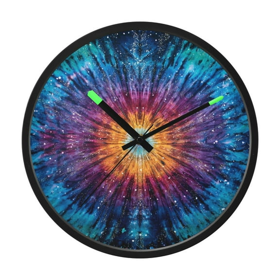 Indoor 12' Voice-Activated Luminous Decoration Wall Clock With LED Night Light Rainbow Colors