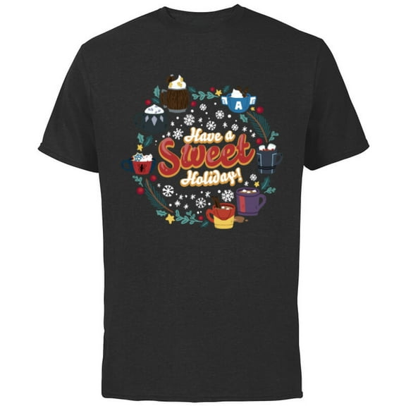 Marvel Avengers Christmas Hot Chocolate Have a Sweet Holiday - Short Sleeve Cotton T-Shirt for Adults - Customized-Black