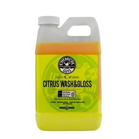 Chemical Guys CWS_301_64 Citrus Wash & Gloss Foaming Car Wash Soap (Works with Foam Cannons, Foam Guns or Bucket Washes) For Cars, Trucks, Motorcycles, RVs & More, 64 fl oz (Half Gallon) Citrus Scent