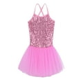 thumbnail image 3 of CHICTRY Girls Ballet Dance Tutu Leotard Dress Shiny Sequins Dance Costume Pink 6-7, 3 of 7