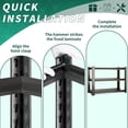 thumbnail image 7 of IKIMI 3-Tier Metal Storage Shelves, Heavy Duty Garage Shelving Storage Rack with Adjustable Shelves for Home, Shed, Warehouse,Basement, Black,31.5"H x 34"W x 18"D, 7 of 7