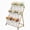 Gold, variant on Senfot 90x55x120cm Gold 3 Tier Metal Flower Display Shelf Equipped with 12 Round Planter Buckets for Commercial Garden Floral Layout