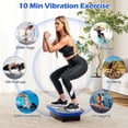 thumbnail image 4 of Choco Moon Vibration Plate Exercise Machine for Lymphatic Drainage and Weight Loss with 10 Speed Intensities, Indoor Fitness Equipment-Navy, 4 of 8