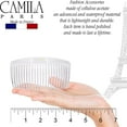 thumbnail image 5 of southwit Paris French Side Combs Large 2 Colors Each Curved French Twist Hair Combs Decorative, Strong Hold Hair Clips for Women Bun Chignon Up-Do, No Slip Styling Girls Hair Accessories, Made in, 5 of 5