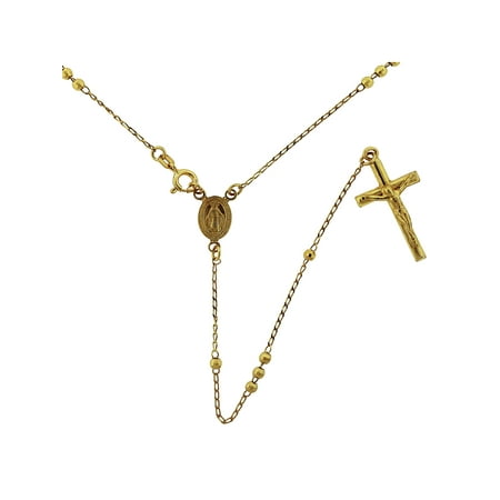 18kt Gold over Sterling Silver Rosary Chain, 20