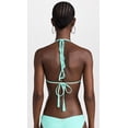 thumbnail image 2 of PQ Swim Women's Isla Triangle Bikini Top - Back Tie Closure, Removable Padding, Women's Swimsuit Top (Seafoam, Large), 2 of 5