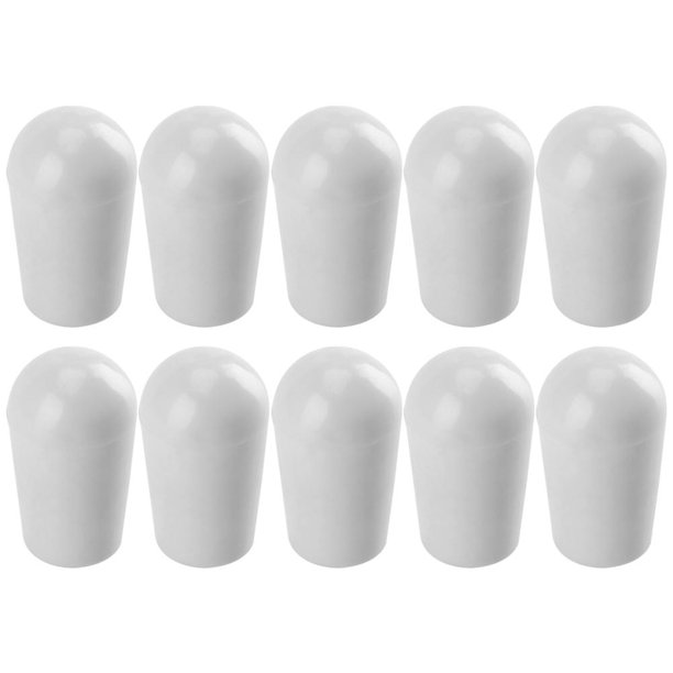 Tapa de Interruptor de Guitarra JShteea Plástico 4mm Blanco 10 Uds.