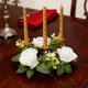 thumbnail image 4 of Candelabro de Rosas de San Valentín - Centro de mesa de flores artificiales rosas, rojas y blancas para decoración de bodas, mesas y ventanas, 4 of 6