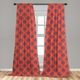 thumbnail image 5 of Ambesonne Tribal Curtains, Oriental Floral Timeless, Pair of 28"x63", Multicolor, 5 of 5