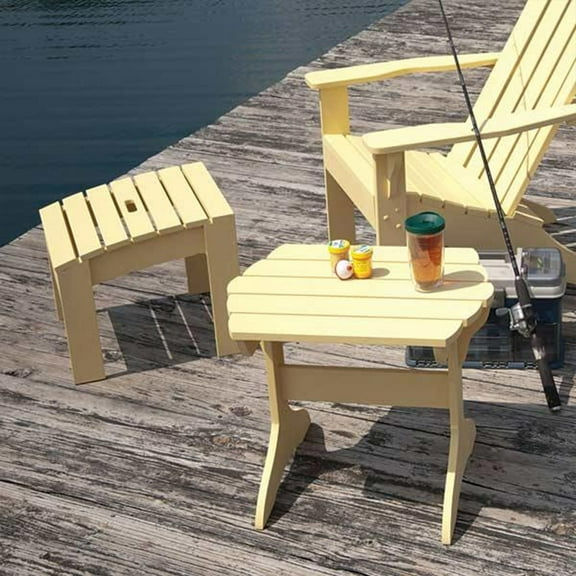Woodworking Paper Plan To Make Adirondack Table And Footstool - Material Not Included