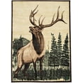 Lodge, Cabin Nature and Animals Area Rug - Nature Pattern Cabin Area ...