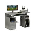 thumbnail image 2 of Complete Computer Workstation Desk with Storage, Grey, 2 of 9