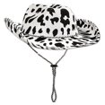 thumbnail image 3 of Sombrero de vaquero Sombrero divertido con estampado de vaca Sombrero de vaquero blanco y negro unisex Sincero Electrónica, 3 of 5