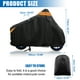 thumbnail image 2 of Cubierta de motocicleta de 75.98" Longitud, cubierta de motorbike impermeable para protección exterior contra lluvia, polvo y sol, color negro, 2 of 7