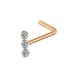 thumbnail image 1 of 1 pieza de anillo de nariz con pasador de cristal 0,8*7mm conjunto de aro de nariz de acero inoxidable joyería piercing de perno, 1 of 5