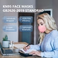 thumbnail image 2 of Mascarilla facial HALIDODO KN95, 60 paquetes, filtro de seguridad de 5 capas (blanco), 2 of 7