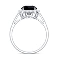 thumbnail image 2 of Rosec Jewels Black Onyx Engagement Ring with Halo - Natural Black Onyx Diamond Ring (AAA Grade Certified) - with Jewelry Box, 925 Sterling Silver, US 4.00, 2 of 8