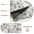 thumbnail image 6 of 3'x5' Rug for Living Room Bedroom, Navy Blue Leaves Washable Area Rugs Non-Slip Carpet Mats, Vintage Summer Botanical Farmhouse Rustic Indoor Low Pile Area Rug Runner for Kitchen, Mudroom, 6 of 8