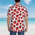 thumbnail image 6 of Daiia Cartoon Ladybug Hawaiian Shirt for Men Gentle Cotton Regular Short Sleeve Casual-Medium, 6 of 9