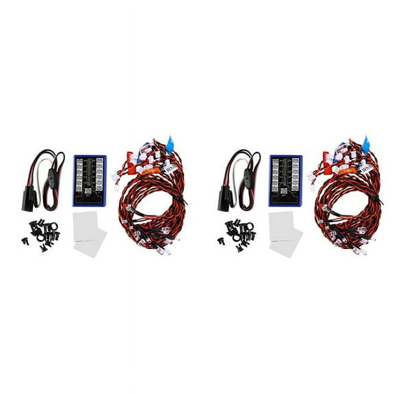 24 LED Flashing Bright Light Strobe Kit System for 1/10 1/8 Axial SCX10 TRX4 RC Crawler Dift Car