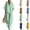 09# Mint Green, variant on Cotton Linen Sets for Women 2 Piece Batwing Sleeve V Neck Shirts and Wide Leg Pants Set Casual Outfit,Khaki XXL