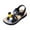Black, variant on LIIPEE Girls Sandals Summer Fashion Cute Flower Open Toe Non-Slip Soft Sole Shoes Newborn Classic Beach Princess Sandal,Beige,2-2.5 Years