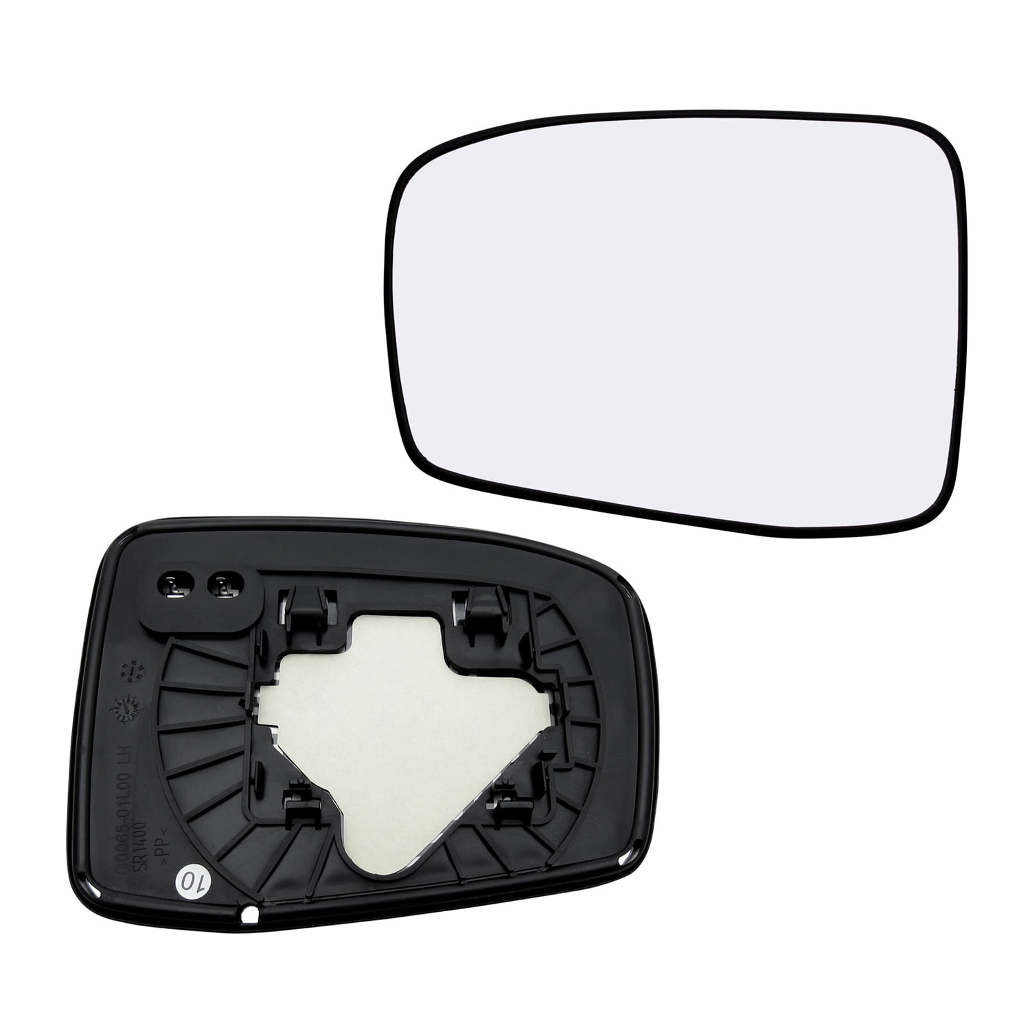 Driver Side Mirror Glass Replacement with Back Plate Heated Fits 2005