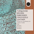 thumbnail image 6 of ArtisanCowhides Genuine Crocodile Embossed Cowhide Leather for Crafts – Turquoise Brown 20 Sq ft, 6 of 7