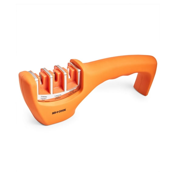 Art &038; Aiguiseur de Couteau à 3 Fentes, Orange