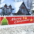 thumbnail image 6 of Steadline Outdoor Christmas Banner - 200x45cm Polyester Holiday Yard Flag with Metal Grommets - Weatherproof Festive Decoration for Fence Balcony and Staircase, 6 of 6