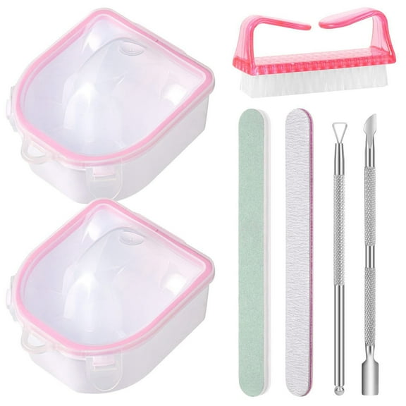Nails Soaking Bowl,Soak Off Gel Polish Dip Powder Remover Manicure Bowl for Acrylic Nails Cuticle Pusher,Cuticle Peeler