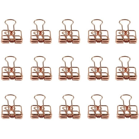 Creative hollow foldback clamps rose gold long tail clamp, 15 pieces ...